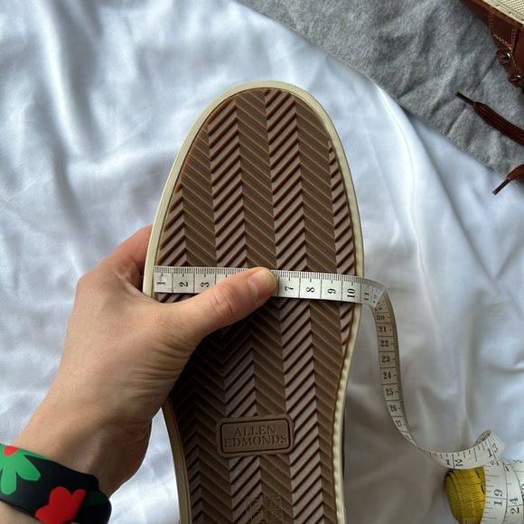 Allen Edmonds Brown Porter City Derby Lace-up Sneaker Size 8.5 Genuine Leather - Picture 14 of 17